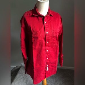 Vintage Red Button Up